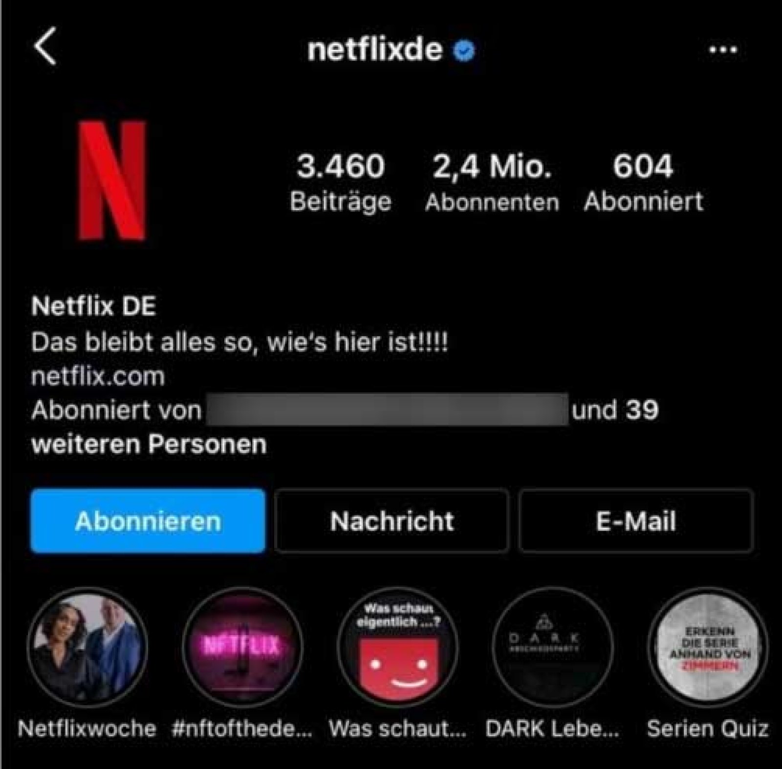 Netflix Irre Instagram Botschaft Lasst Alle Ratseln Tv Digital
